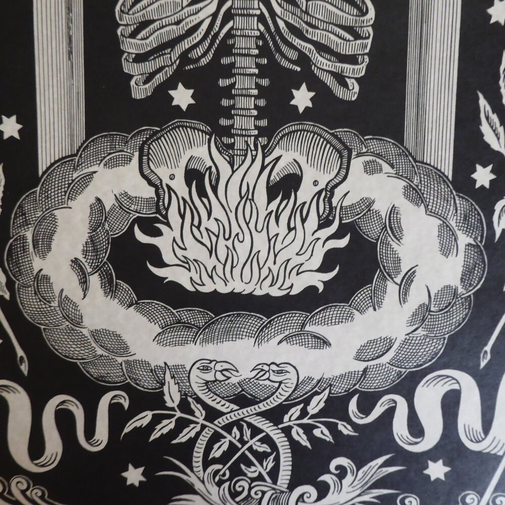 NEW 17” x 22” MADAME TALBOT ALCHEMY SKELETON OCCULT AFTERLIFE GOTHIC LITHOGRAPH - Picture 5 of 10